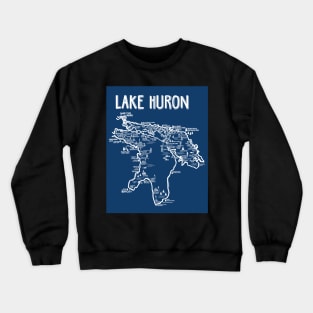 Lake Huron Map Crewneck Sweatshirt